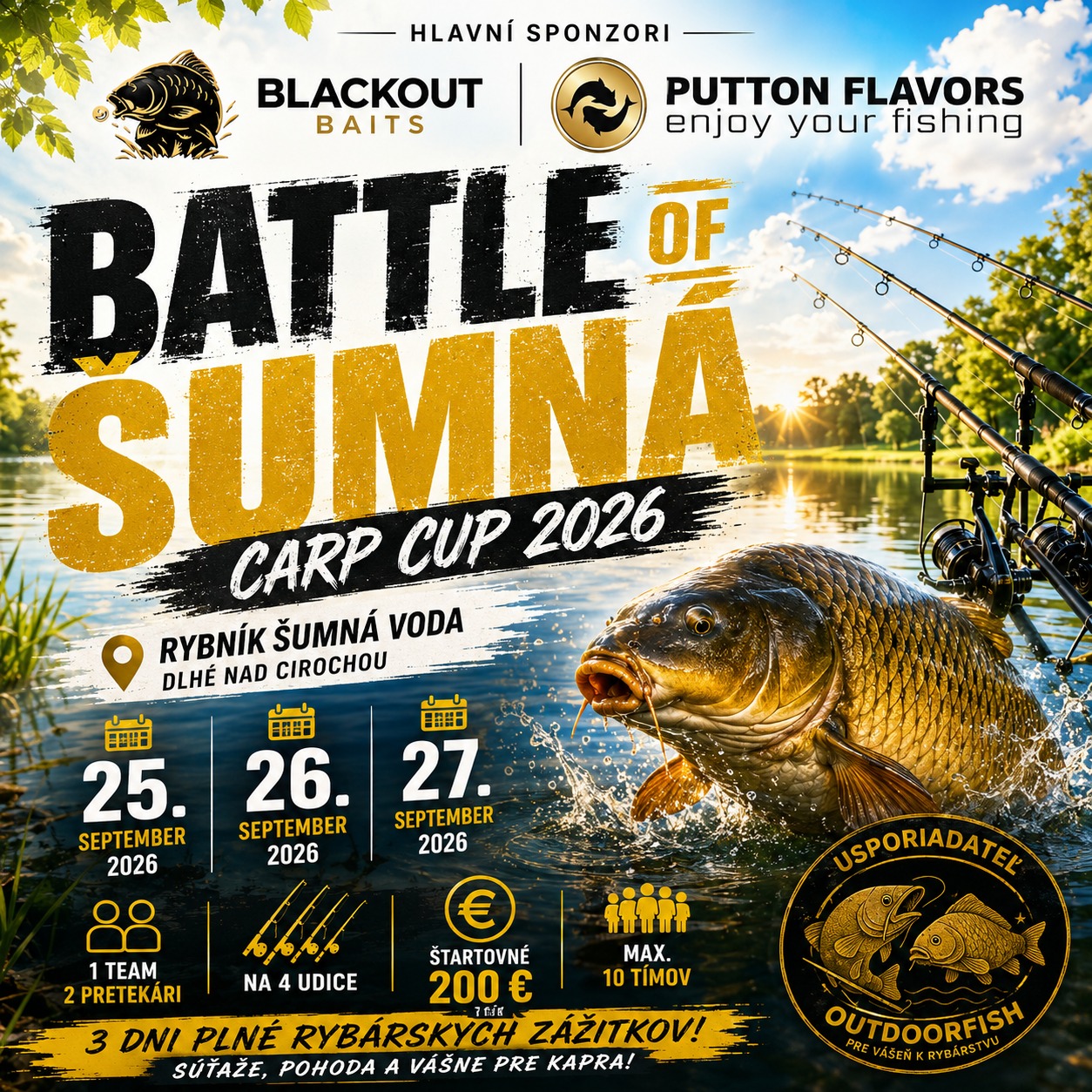 BATTLE OF ŠUMNÁ – CARP CUP 2026, rybárske preteky na Šumnej vode